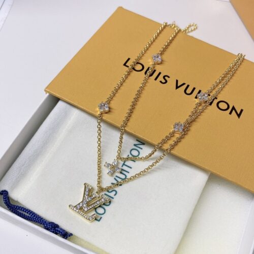 Alternative view of Louis Vuitton Lady Lv Necklace Gold Tone M01845