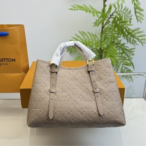 Alternative view of Louis Vuitton Babylone PM Monogram Empreinte Tote Bag Tourterelle Gray 30Cm M11463