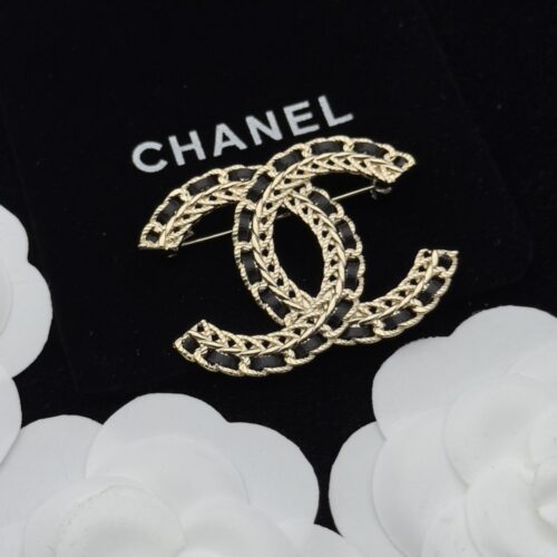 Alternative view of Chanel Metal And Chain Double C Brooch