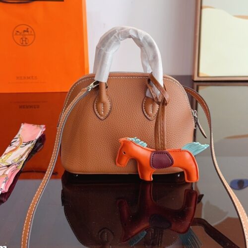 Alternative view of Hermes Bolide 1923 Mini Leather Handbag Brown 18Cm H075180CK37