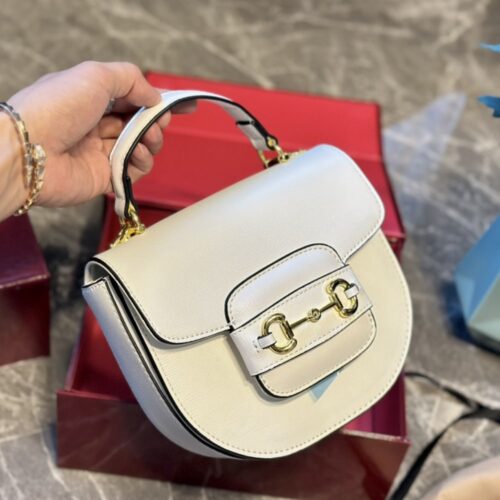 Alternative view of Gucci Horsebit 1955 Mini Leather Top Handle Bag White ‎15Cm 781387 1Aaqd 9022