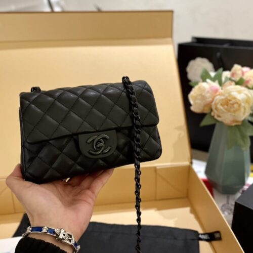 Alternative view of Chanel Classic Mini Smooth Leather Flap Bags Black 20cm