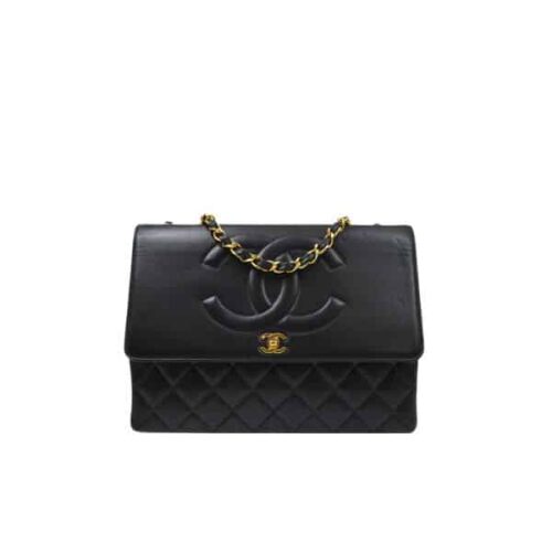 Chanel Timeless Maxi Smooth Leather Flap Bag Black 31cm