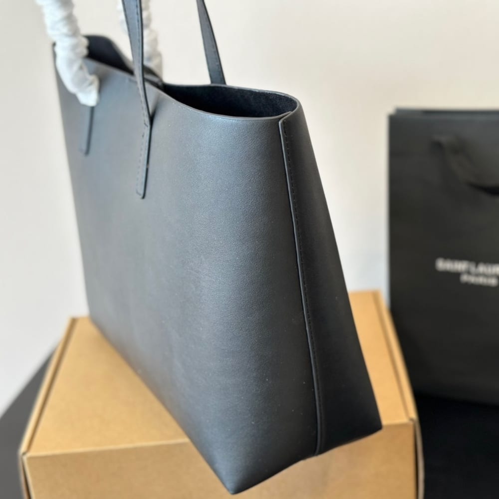 Saint Laurent Shopping Saint Laurent Medium Leather Tote Bag Black 33Cm 600281Csv0J1000 - Image 3
