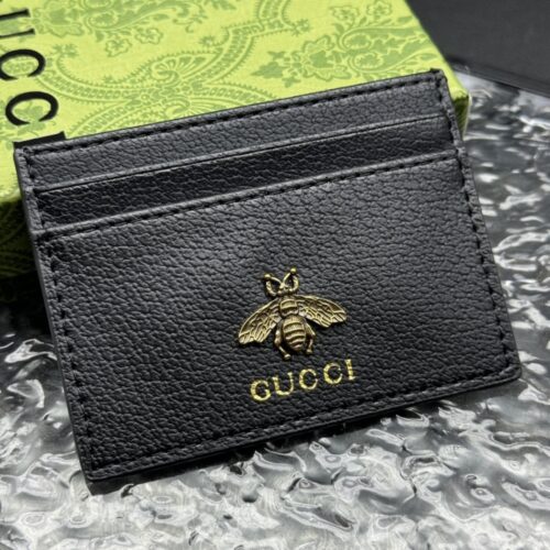 Alternative view of Gucci Animalier Leather Card Case Black 10cm 523685 Dj20t 1000