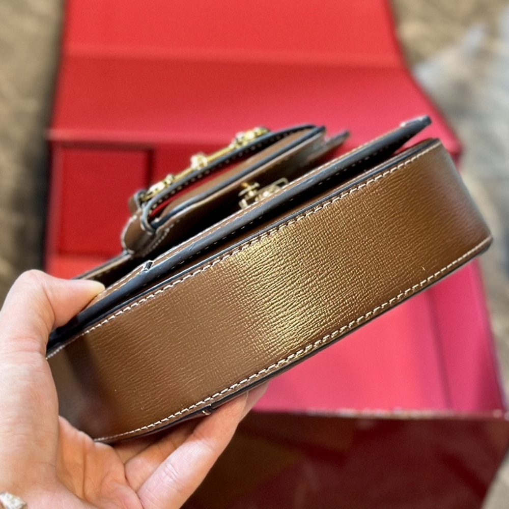Gucci Horsebit 1955 Mini GG Supreme Canvas Top Handle Bag Beige And Brown 15Cm 781387 92Tcg 8563 - Image 3