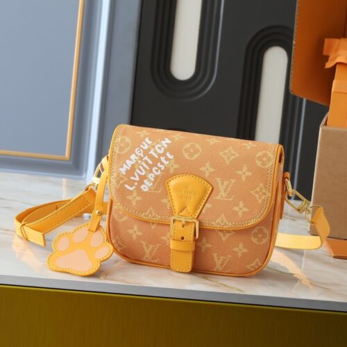 Alternative view of Louis Vuitton Montsouris Messenger PM Monogram Canvas Shoulder Bag Yellow 20cm M12694