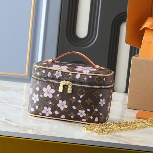 Alternative view of Louis Vuitton X Takashi Murakami Nice Mini Toiletry Bag Sakura Brown 20cm M14181
