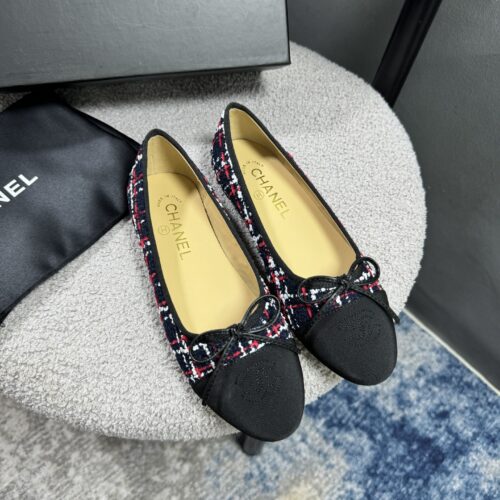 Alternative view of Chanel Ballerina Flat Tweed Fabric Black