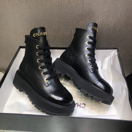 Alternative view of Chanel Cc Lace Up Boot Black G45124 B14018 94305