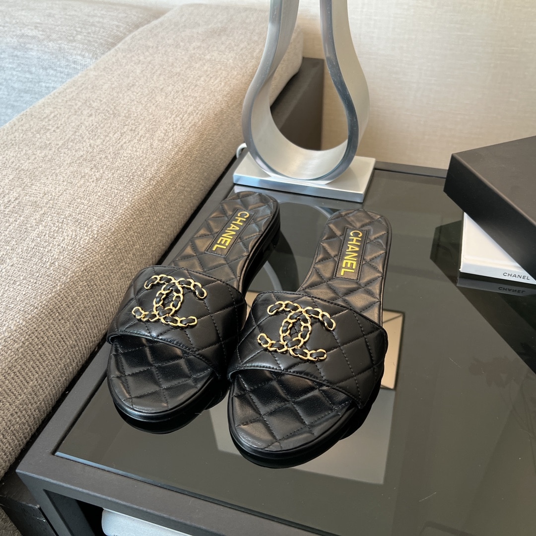 Chanel 23P Mules Quilted Leather Black G39954 X56940 94305 - Image 2
