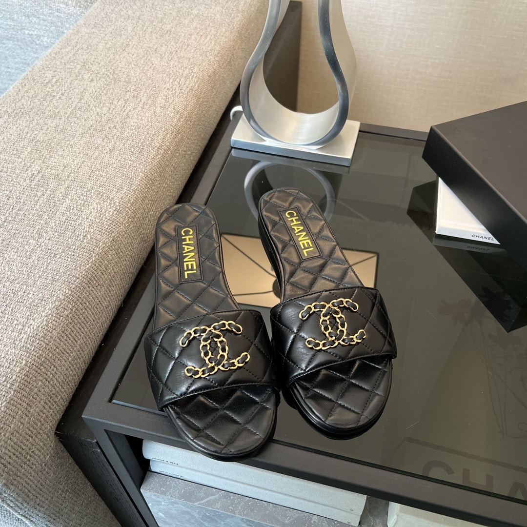 Chanel 23P Mules Quilted Leather Black G39954 X56940 94305 - Image 3