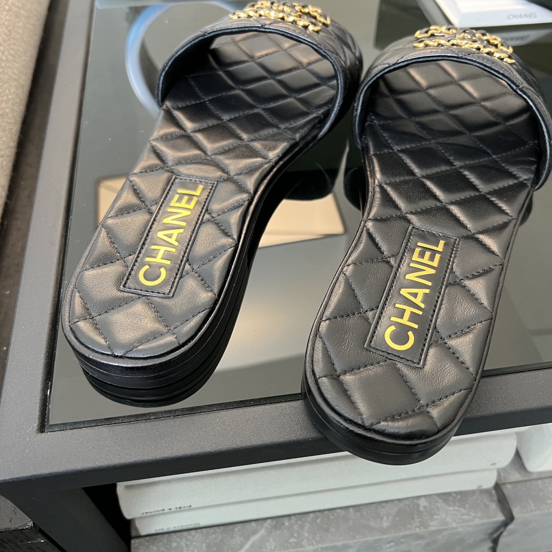 Chanel 23P Mules Quilted Leather Black G39954 X56940 94305 - Image 4