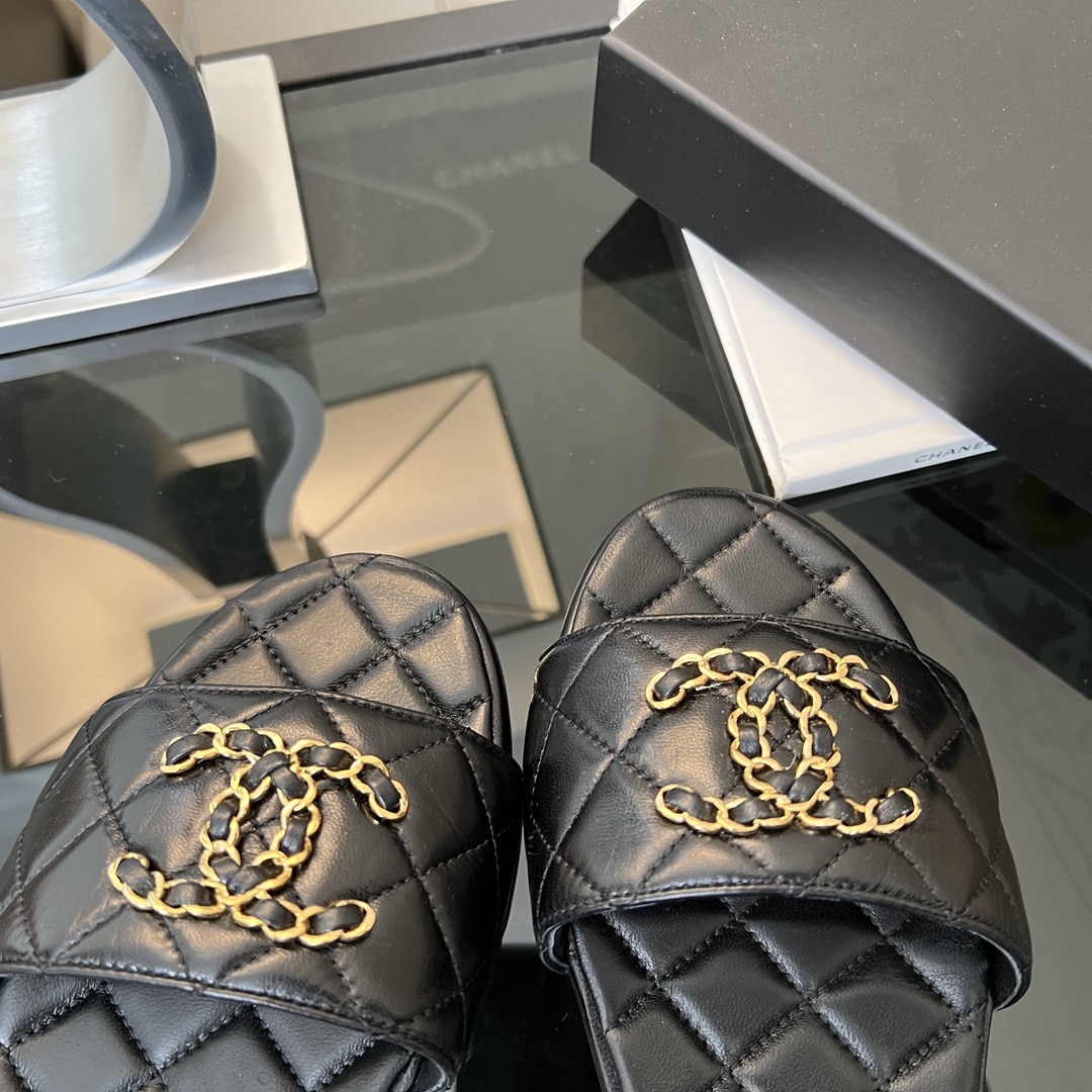 Chanel 23P Mules Quilted Leather Black G39954 X56940 94305 - Image 5