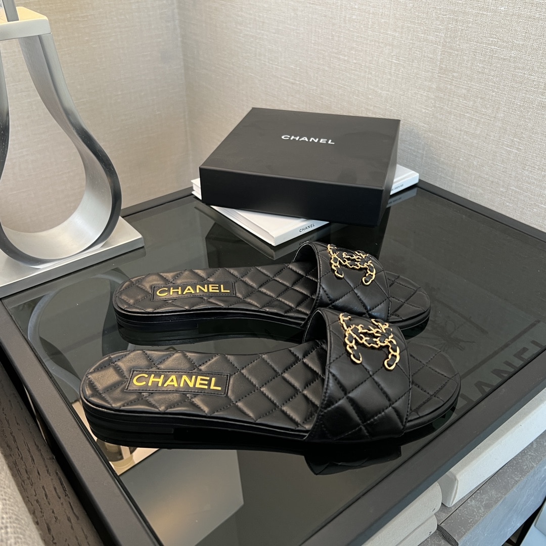 Chanel 23P Mules Quilted Leather Black G39954 X56940 94305 - Image 6