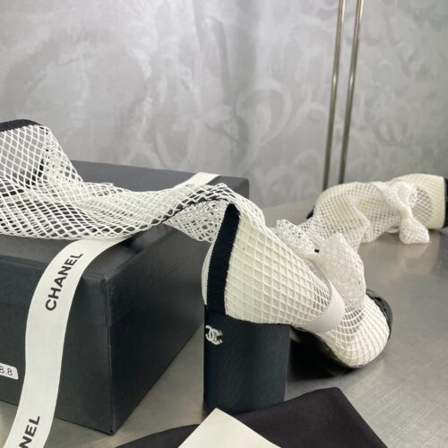 Alternative view of Chanel Mary Janes White And Black G40097 Y56613 K5928