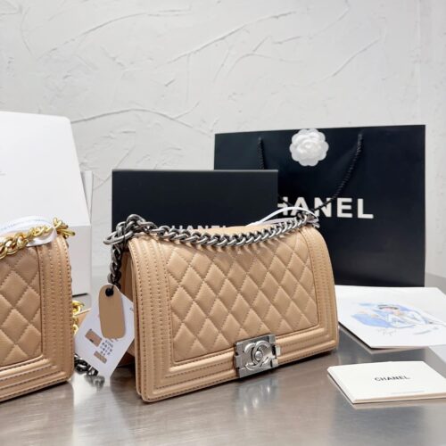 Alternative view of Chanel Boy Chanel Handbag Nude 25Cm
