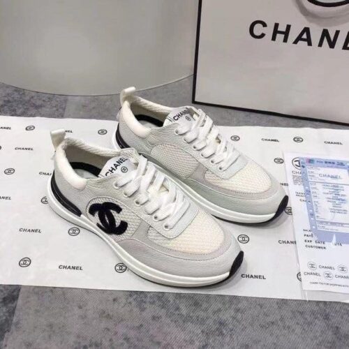 Alternative view of Chanel Sneaker Mesh and Suede White Black G37492 Y55236 10601