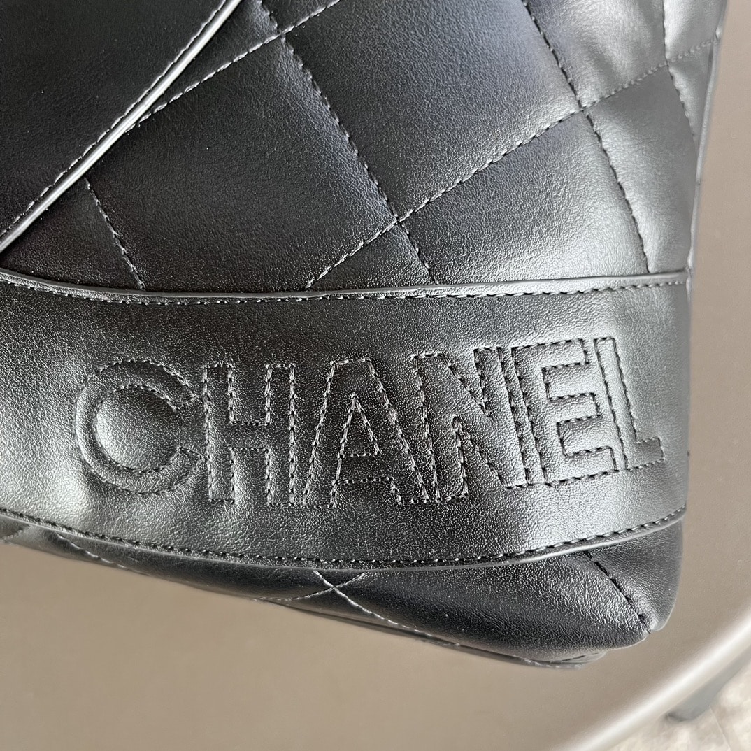 Chanel CC Shopping Smooth Leather Tote Bag Black 37cm - Image 4
