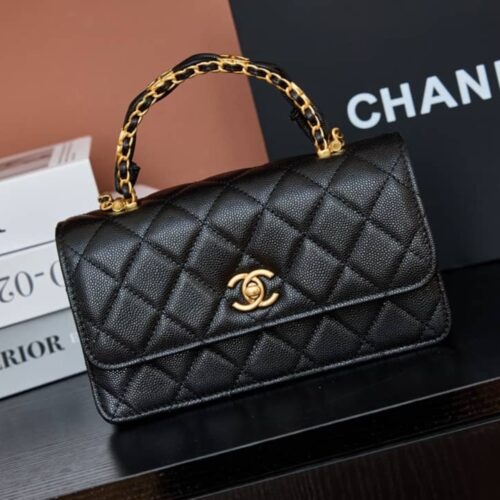Alternative view of [Super Vip 1:1] Chanel Wallet On Chain Black Leather With Gold Tone Metal 18cm