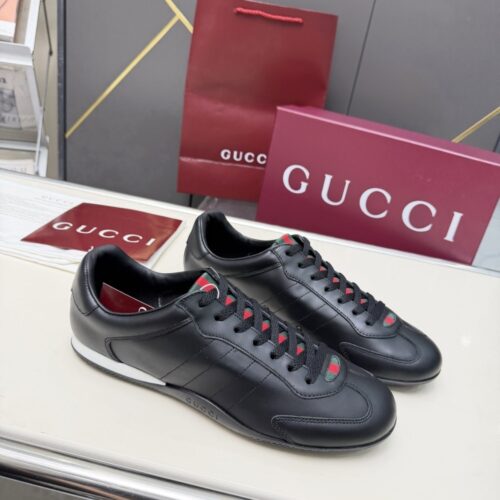 Alternative view of Gucci Men's Gucci Shift Leather Sneaker Black 857018 Aafuh 1086