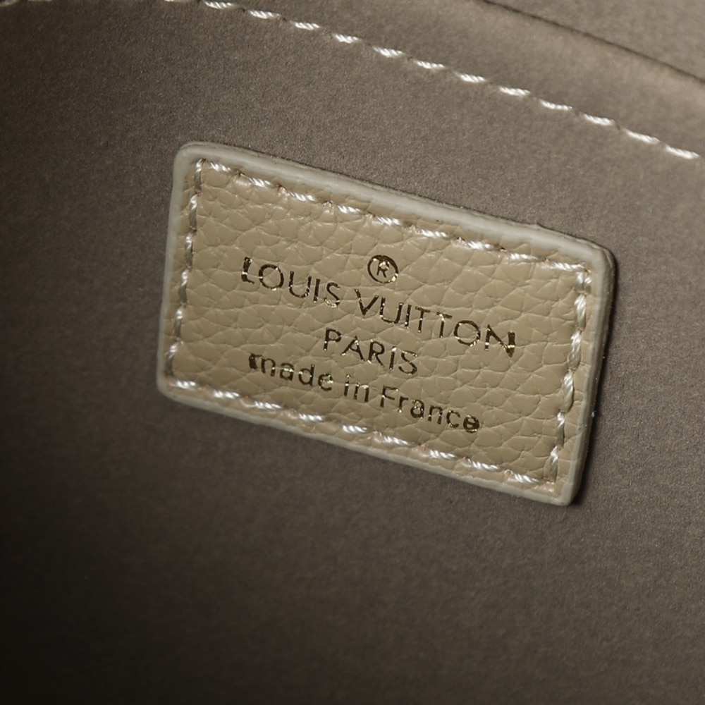 Louis Vuitton Hand It All PM Monogram Mahina Shoulder Bag Dark Beige 29cm M25904 - Image 9