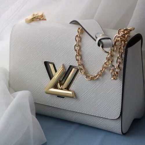Alternative view of Louis Vuitton Twist MM Leather Crossbody Bag White 23cm M21111