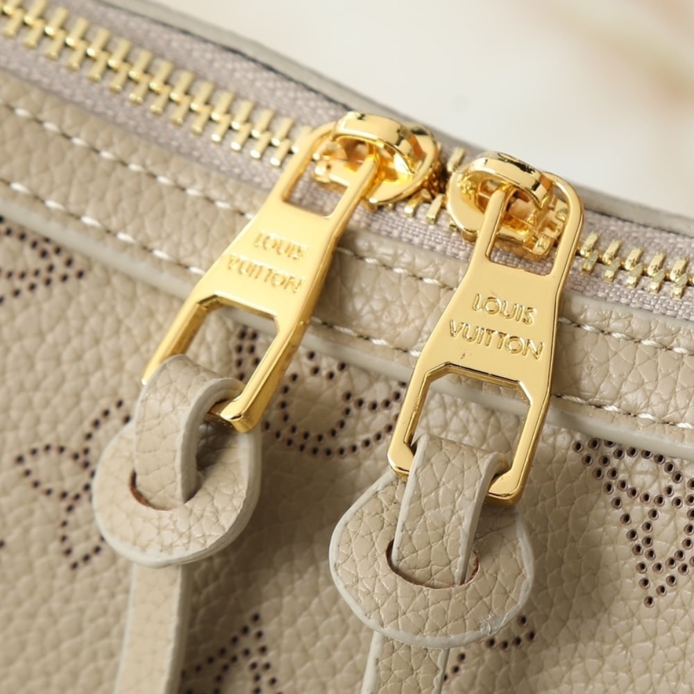 Louis Vuitton Hand It All PM Monogram Mahina Shoulder Bag Dark Beige 29cm M25904 - Image 7
