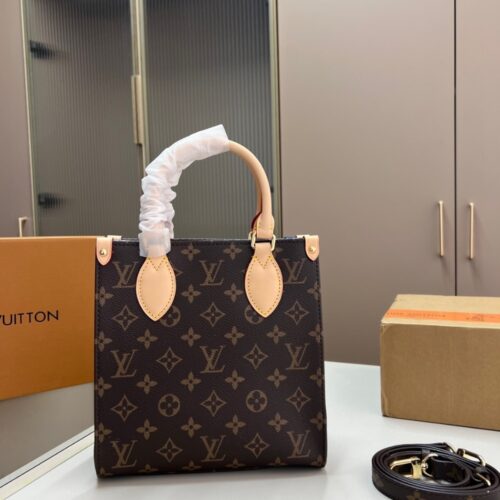 Alternative view of Louis Vuitton Sac Plat BB Small Monogram Canvas Top Handle Bag Brown 22cm M46265