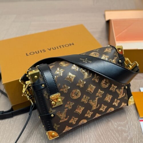Alternative view of Louis Vuitton Side Trunk MM Monogram Canvas Shoulder Bag Brown 23cm M27036