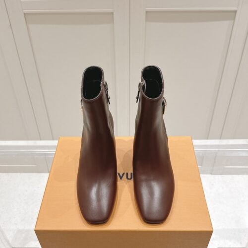 Alternative view of Louis Vuitton Silhouette Ankle Leather Boot Brown 1Aifg7