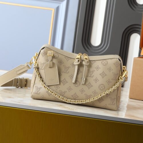 Alternative view of Louis Vuitton Hand It All PM Monogram Mahina Shoulder Bag Dark Beige 29cm M25904