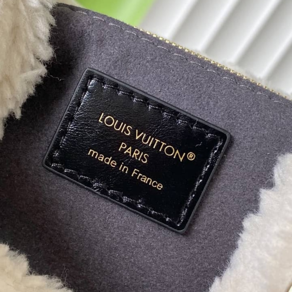 Louis Vuitton Carryall BB Faux Fur Monogram Canvas Hobo Bag Brown 26cm M26568 - Image 9