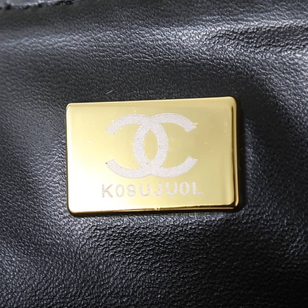 Chanel Classic Mini Velvet Top Handle Bag Black 20cm AS5875 B22481 94305 - Image 6