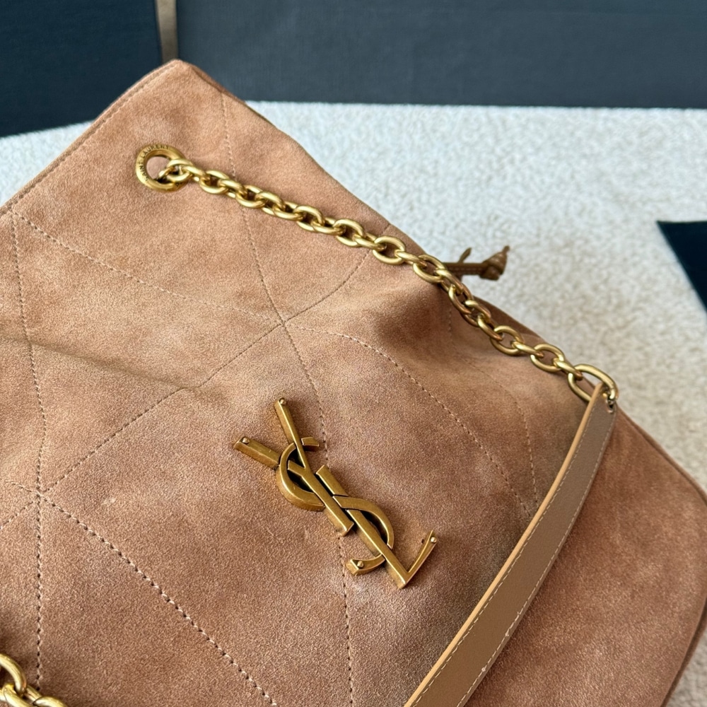 Saint Laurent Jamie In Suede Shopping Bag Caramel Cognac 35Cm 8098241U8P72916 - Image 6