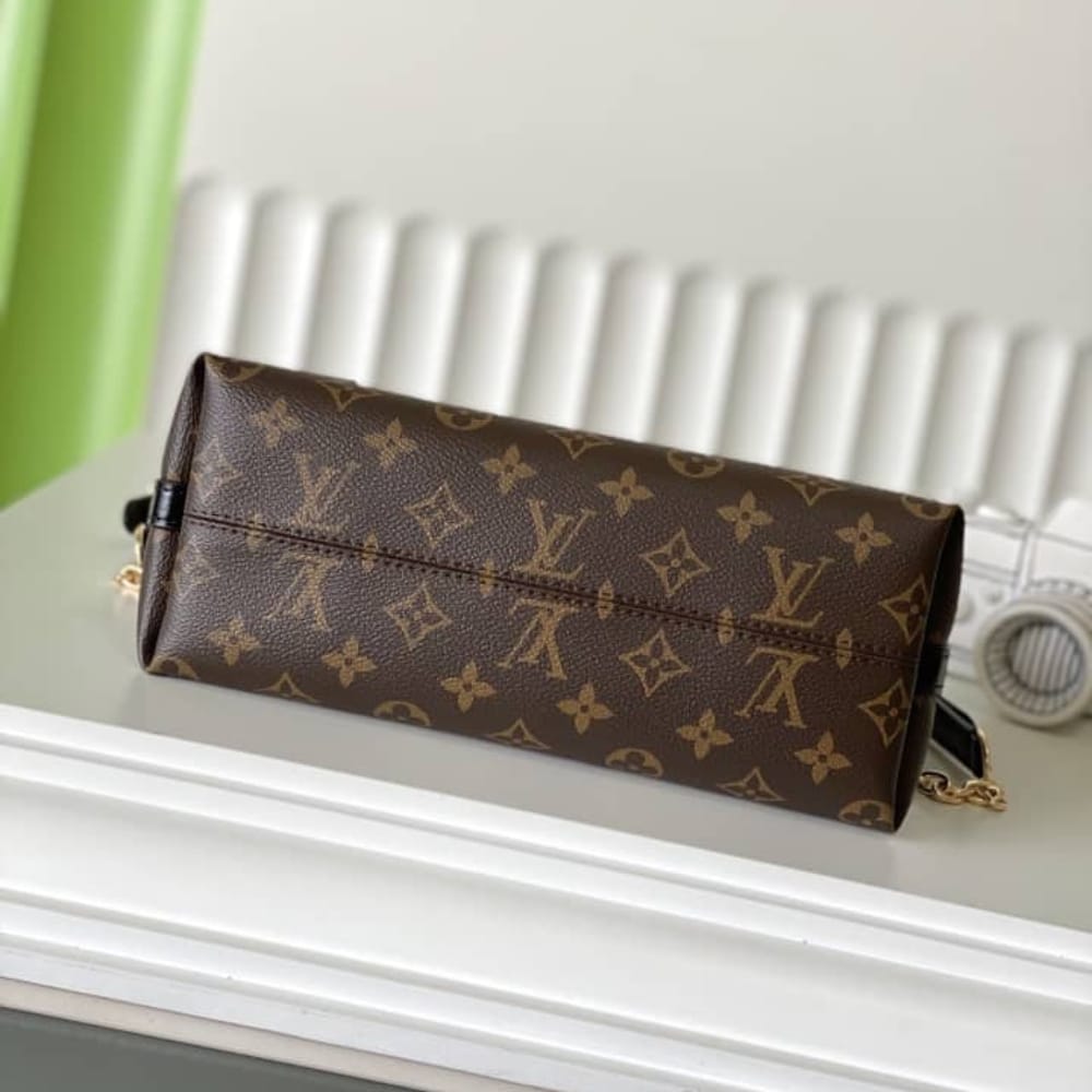Louis Vuitton Carryall BB Faux Fur Monogram Canvas Hobo Bag Brown 26cm M26568 - Image 3
