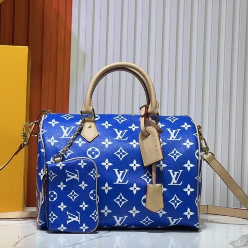 Alternative view of Louis Vuitton Speedy P9 Bandoulière 30 Handle Bag Blue 30Cm