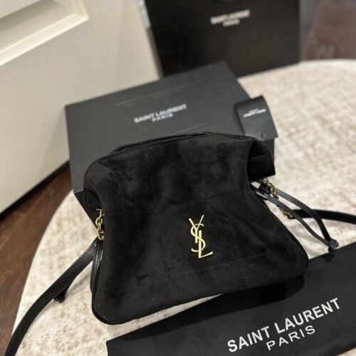 Alternative view of Saint Laurent Jamie In Suede Shoulder Bag Black 26Cm
