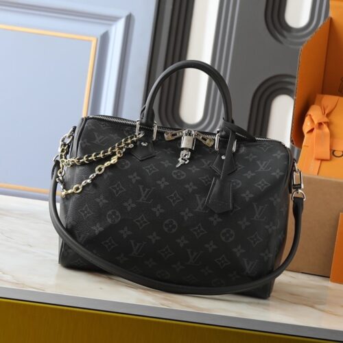 Alternative view of Louis Vuitton Speedy Soft 30 Monogram Canvas Top Handle Bag Black 30cm M15102