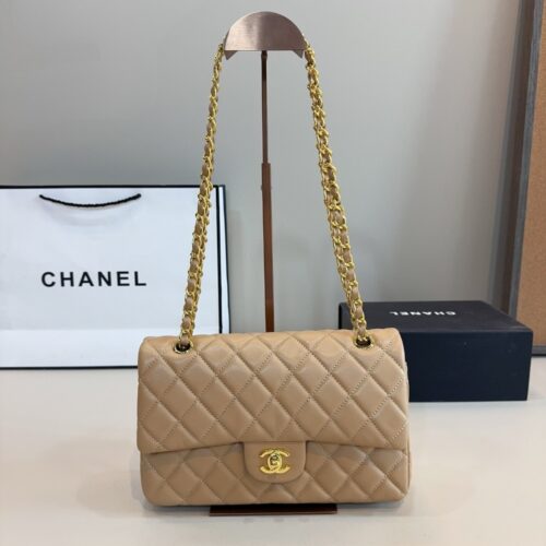 Alternative view of Chanel Classic Medium Smooth Leather Flap Bags Beige 25cm