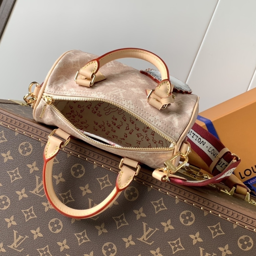 Louis Vuitton Speedy Bandoulière 20 Meowgram Handle Bag Pale Pink 20cm M15151 - Image 9