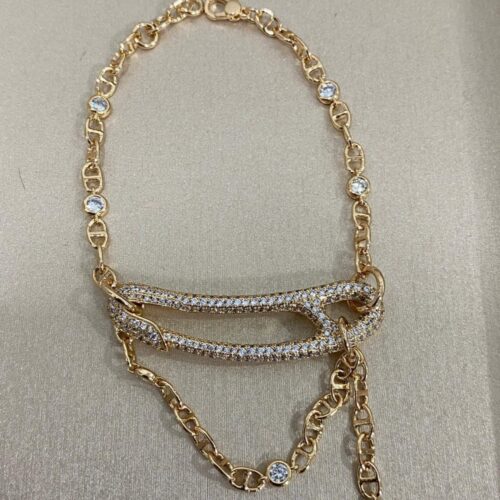 Alternative view of Hermes Chaine Dancre Punk Bracelet Gold H217431B 00Sh