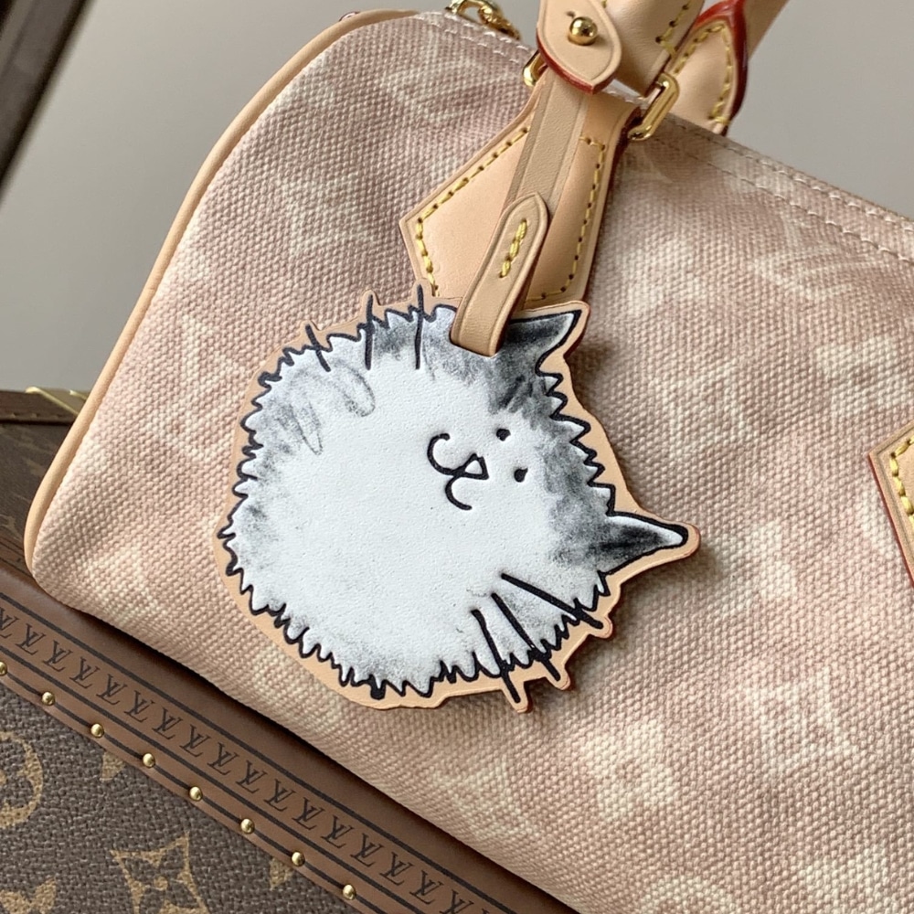 Louis Vuitton Speedy Bandoulière 20 Meowgram Handle Bag Pale Pink 20cm M15151 - Image 5