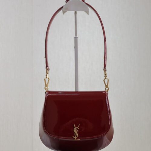 Alternative view of [Super Vip 1:1] Saint Laurent Mini Voltaire Top Handle Bag In Patent Leather Dark Red Wine 21Cm 800846BMIIW6413