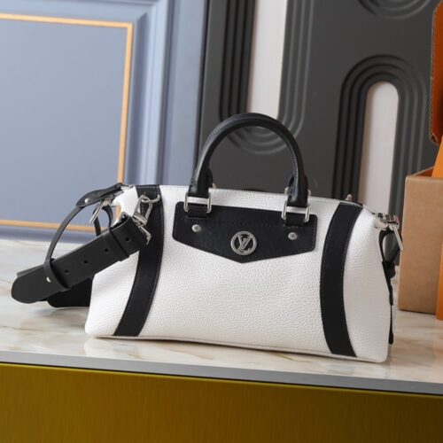 Alternative view of Louis Vuitton LV Biker PM Grained Leather Top Handle Bag White 30cm M25561