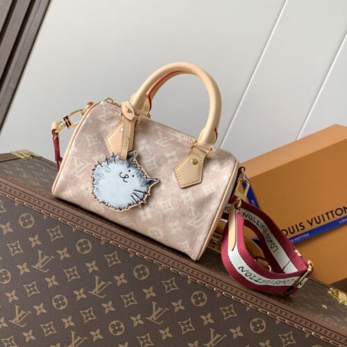 Alternative view of Louis Vuitton Speedy Bandoulière 20 Meowgram Handle Bag Pale Pink 20cm M15151
