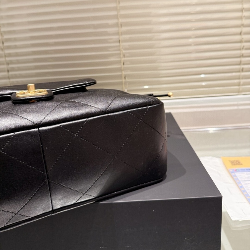 Chanel 25C Shopping Bag Large Smooth Leather Tote Bag Black 33cm AS5315 B19030 10601 - Image 7