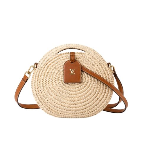 Louis Vuitton Around Me PM Raffia Shoulder Bag White 28cm M25243