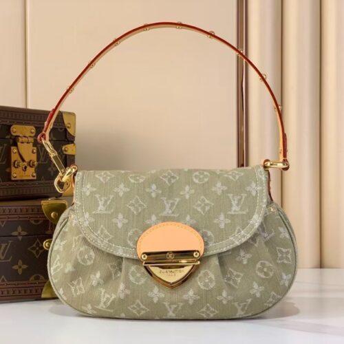 Alternative view of Louis Vuitton Sunset Small Monogram Denim Shoulder Bag Khaki 23cm M27210