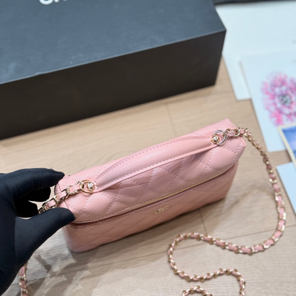 Chanel Classic Vanity With Chain Gold Hardware Pink 19Cm - Image 7